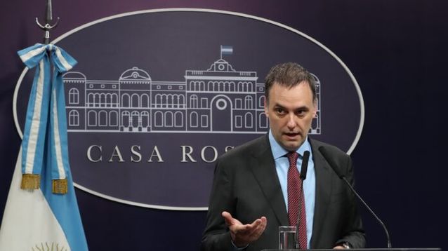 El vocero presidencial Manuel Adorni. El vocero presidencial Manuel Adorni.