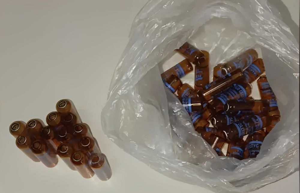 Las ampollas vacías encontradas en el Hospital Municipal de Bahía Blanca&nbsp;