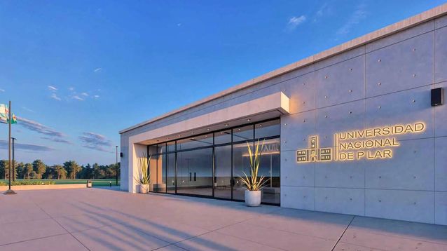 La flamante sede de la Universidad Nacional de Pilar.