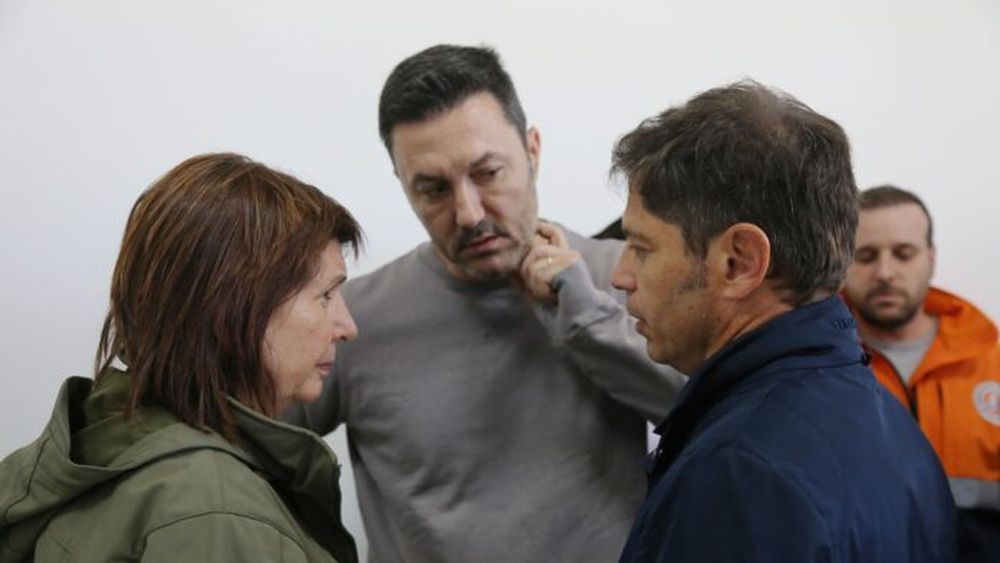 Buillrich, Petri y Kicillof ayer en Bahía Blanca.