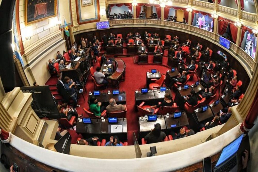 El Senado bonaerense en plena sesión.