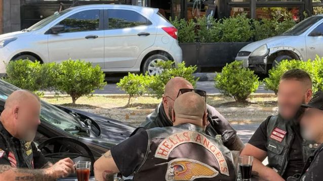 Los Hells Angels en las calles de La Plata.&nbsp;