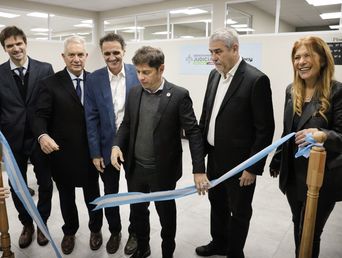 Kicillof junto a tres aspirantes a sucederlo: Gabriel Katopodis, Jorge Ferraresi y Julio Alak.