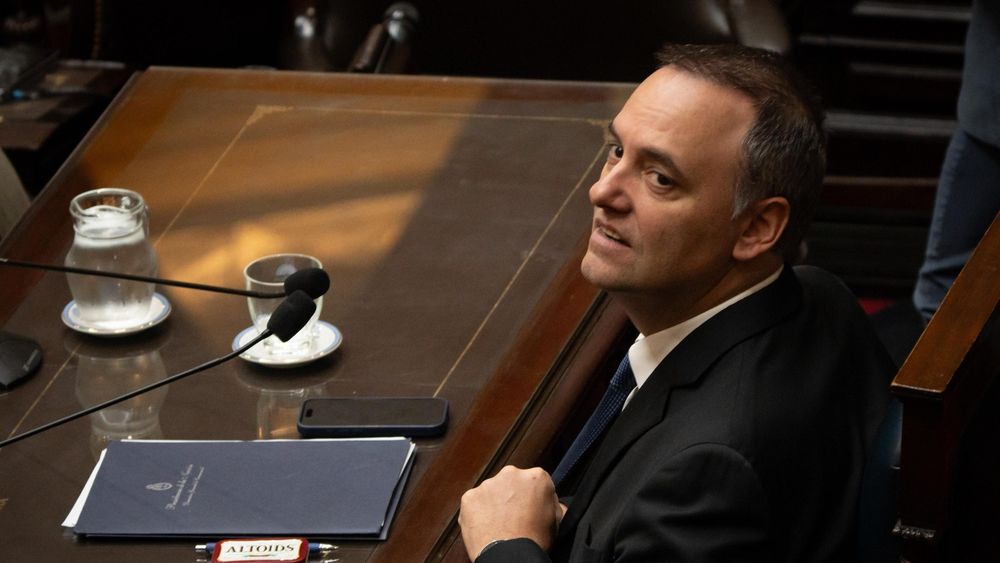 El jefe de Gabinete Manuel Adorni, en abril, durante su exposición en el Congreso. El jefe de Gabinete Manuel Adorni, en abril, durante su exposición en el Congreso.