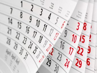 Los feriados en agenda.