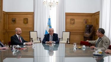 El encuentro encabezado entre el Gobierno y La Fraternidad, encabezado por Guillermo Francos. - Jefatura de Gabinete -