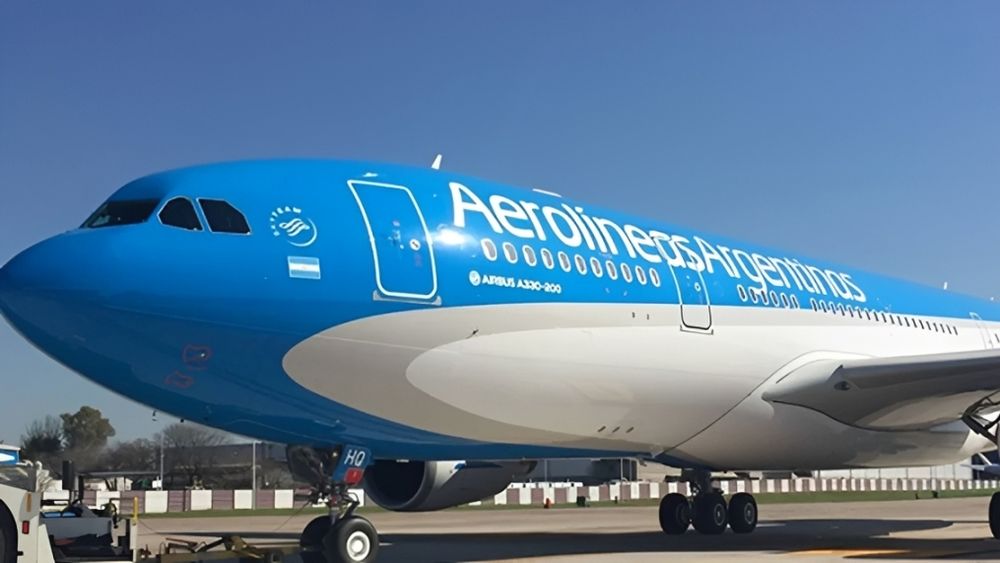 Un avión de Aerolíneas Argentinas.