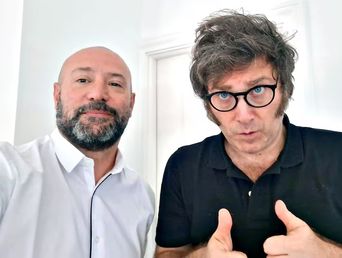 Diego Spagnuolo y Javier Milei.
