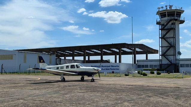 El aeródromo de Olavarría.&nbsp;