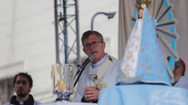 Jorge García Cuerva durante su homilía. (NA)