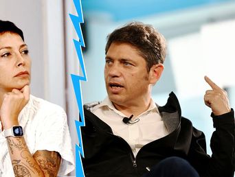 Mayra Mendoza y Axel Kicillof. 