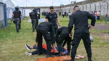 Uno de los simulacros de incendio en cárceles bonaerenses. (SPB)