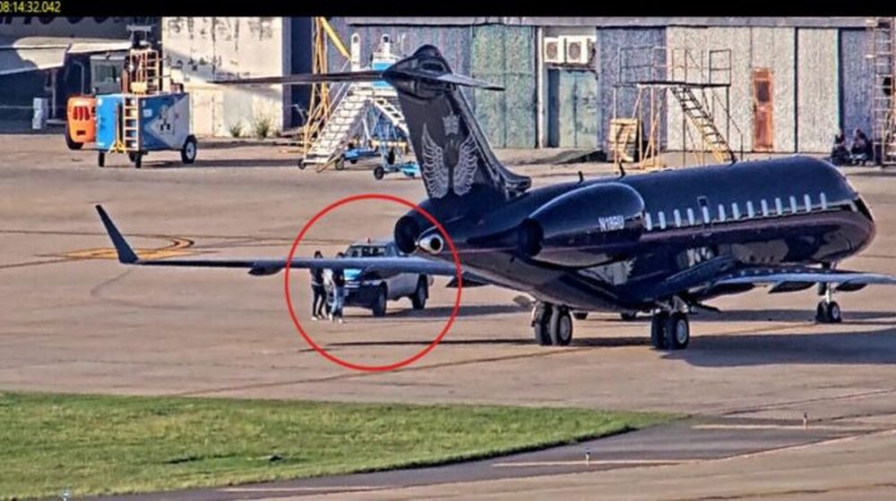 El avión de la polémica.