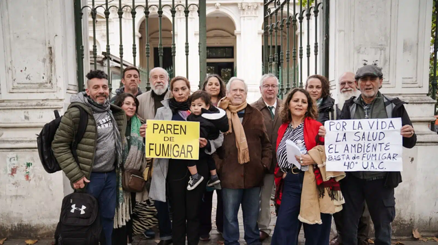 Los querellantes en la causa por la fumigación.&nbsp;