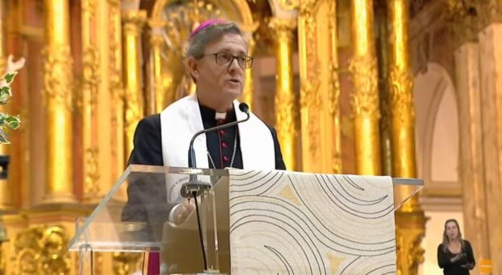 Monseñor García Cuerva presidió el tedeum por el 25 de Mayo en la catedral de Buenos Aires. - Captura de pantalla -