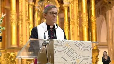 Monseñor García Cuerva presidió el tedeum por el 25 de Mayo en la catedral de Buenos Aires. - Captura de pantalla -
