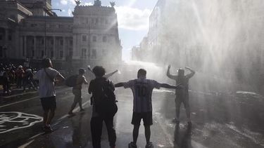 Los disturbios frente al Congreso.&nbsp;