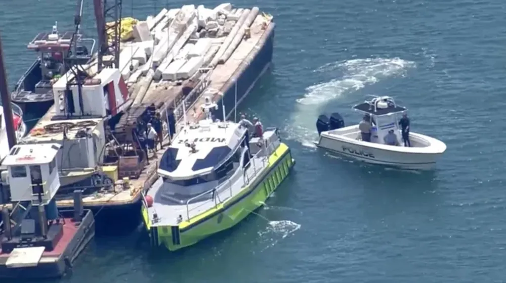 El lugar del accidente entre las dos embarcaciones.