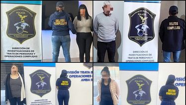 Los cuatro detenidos en distintos allanamientos, llevados a cabo en varias ciudades. (Ministerio de Seguridad bonaerense)&nbsp;