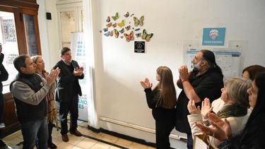 Homenaje a Sandra Calamano y Rubén Rodríguez en la sede de la DGEyC de La Plata, a siete años de su fallecimiento.