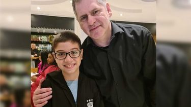 Faustino Oro y su entrenador Jorge Rosito, en un encuentro en CABA en 2023. (Jorge Rosito)