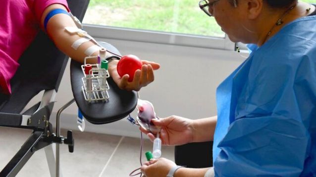 Donación de sangre.