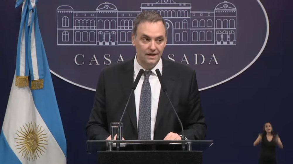 El vocero presidencial, Manuel Adorni. (Captura de video)