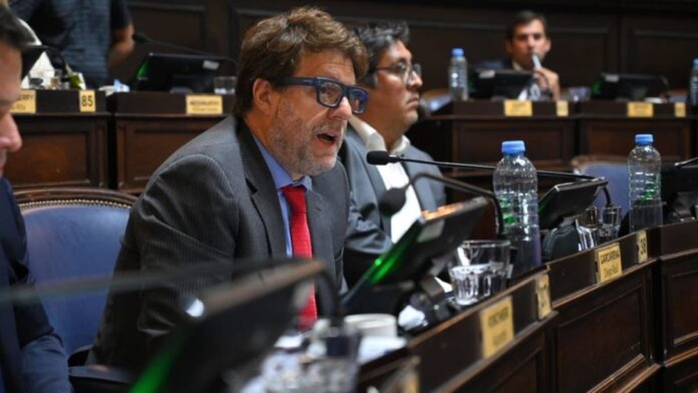 El presidente del bloque UCR + Cambio Federal de la Cámara de Diputados bonaerense, Diego Garciarena. - X -