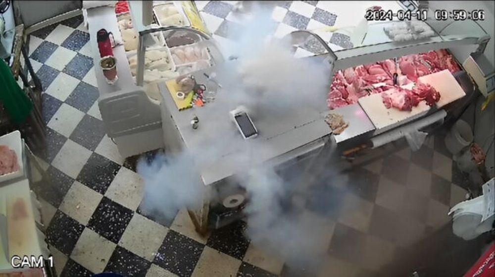 El momento en que el posnet comienza a echar humo. (Captura de video)