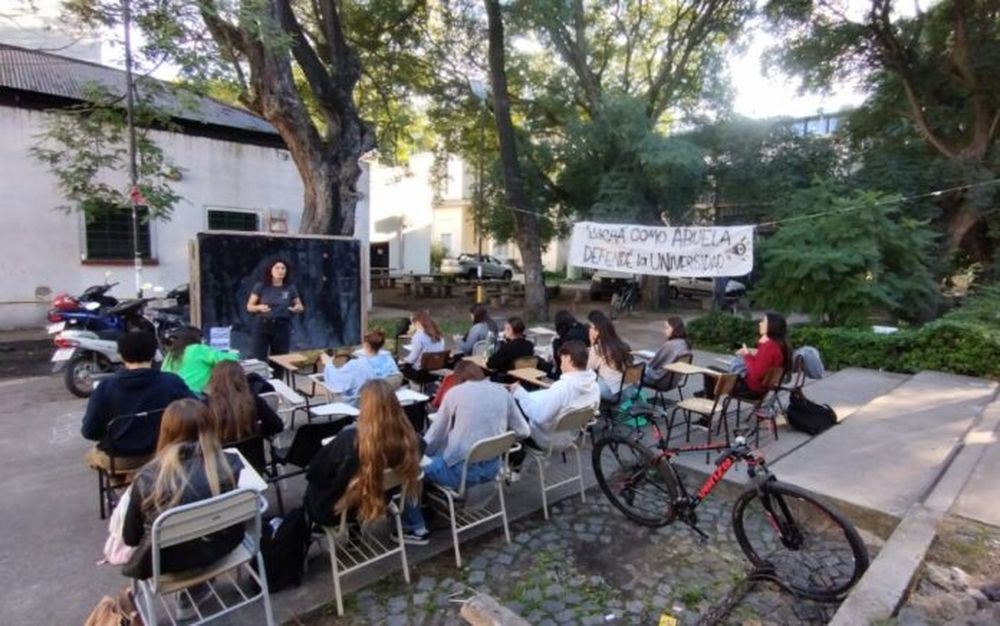 Clases públicas llevadas a cabo este martes en la Universidad Nacional de La Plata.