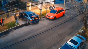 La escena del intento de robo en Caseros. (Captura de video)