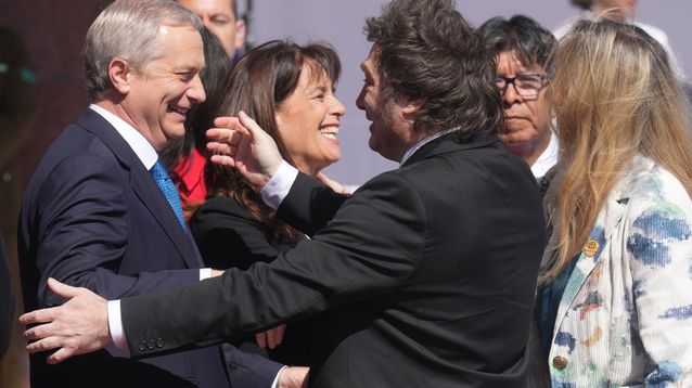 El flamante mandatario de Chile antes del abrazo con Javier Milei.