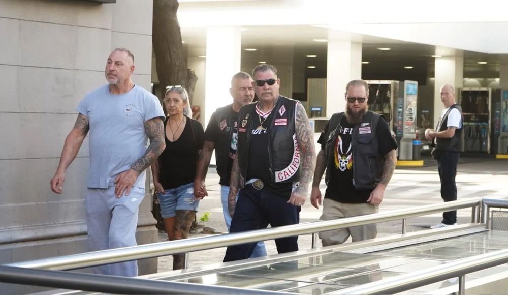 Integrantes de Hells Angels en La Plata.