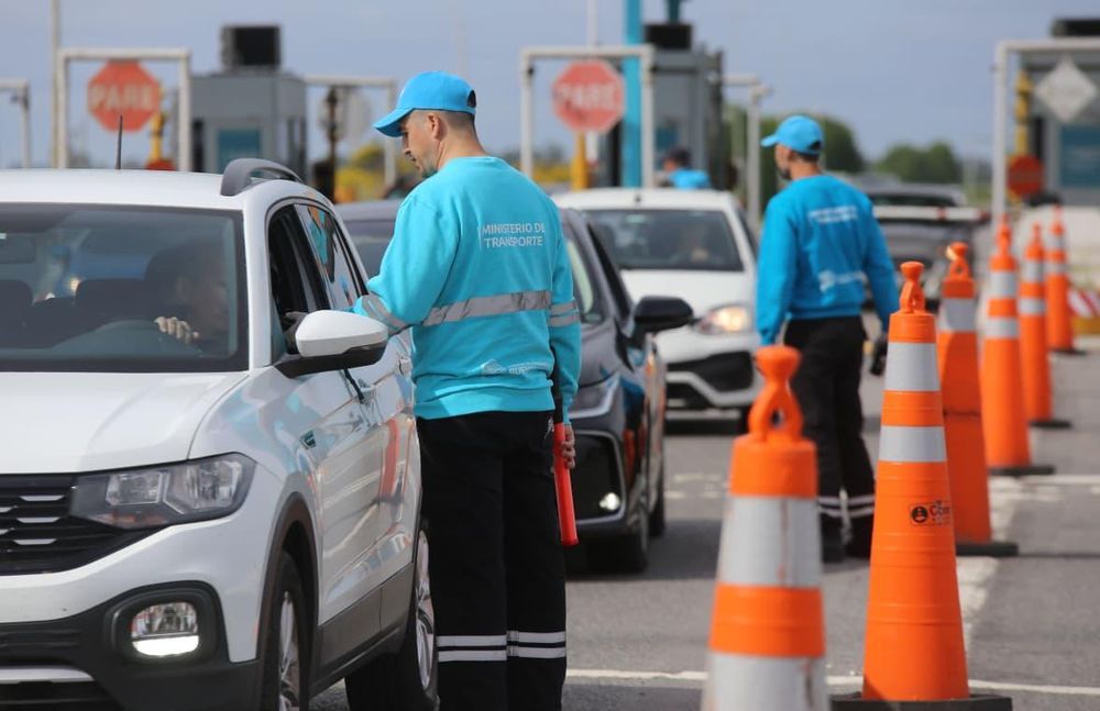 Operativo vial en una ruta bonaerense.