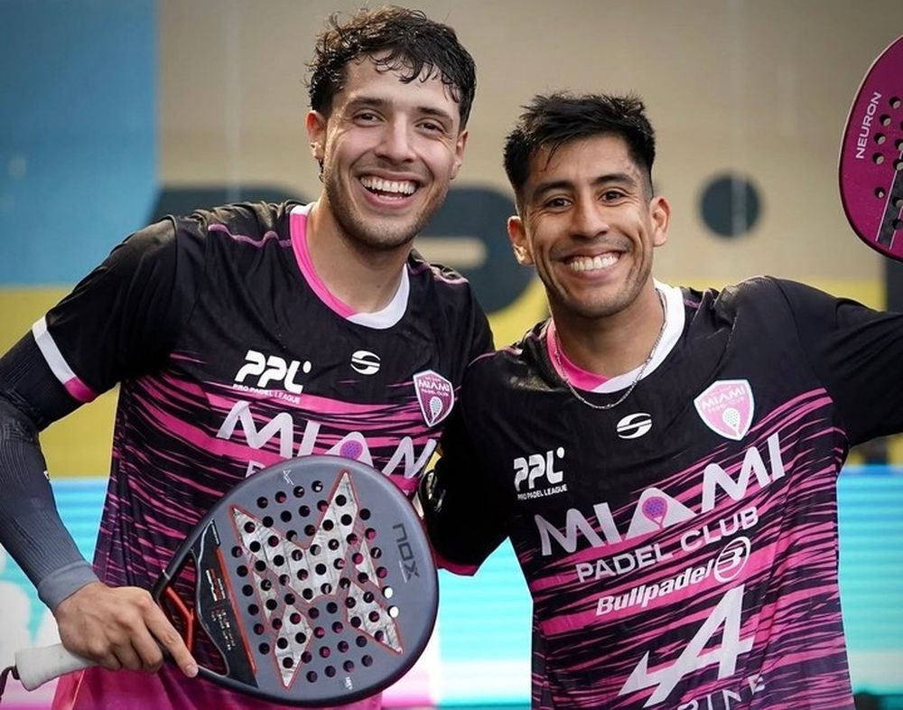 Chingotto y Agustín Tapia son compañeros en un liga de Estados Unidos. Y también durante el último mundial, en 2024, cuando Argentina venció a España en la final.