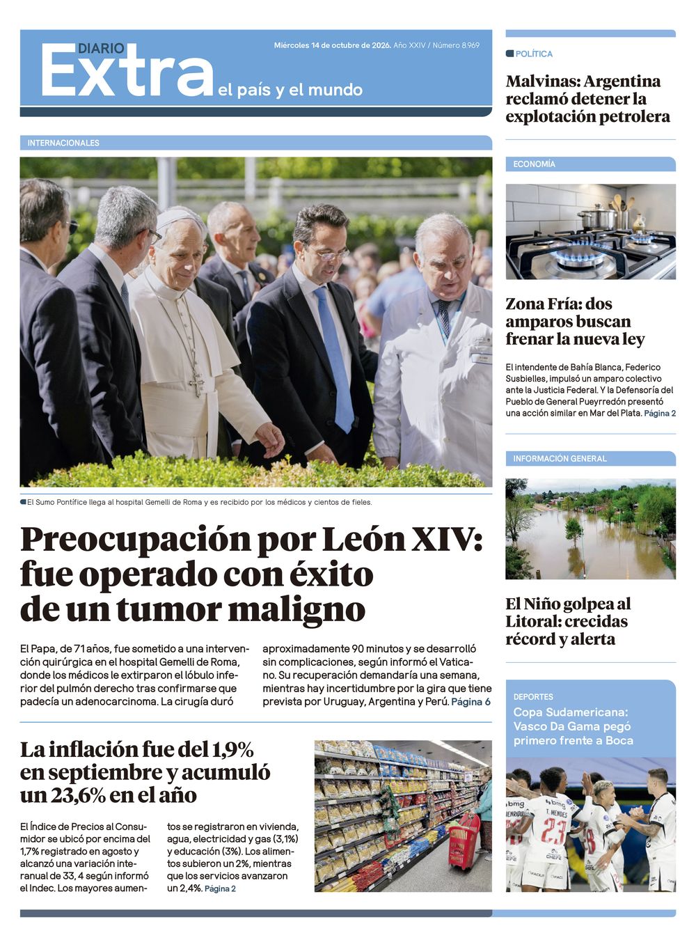 Tapa Diario Extra - 14-10