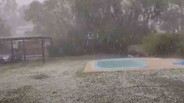 Fuerte granizada en Bahía Blanca (Foto La Brújula 24)