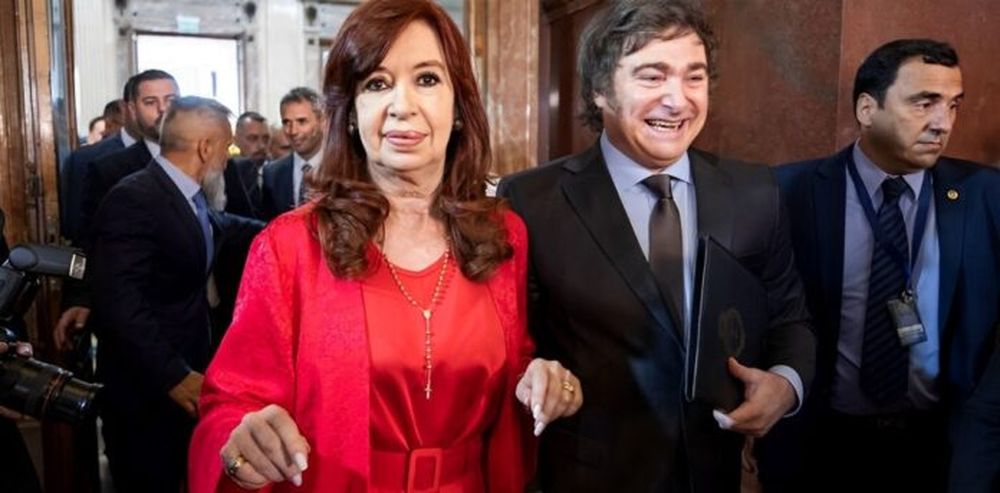 Cristina Fernández de Kirchner y Javier Milei.