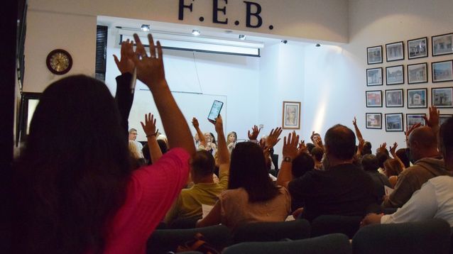 La Federación de Educadores Bonaerenses (FEB).&nbsp;