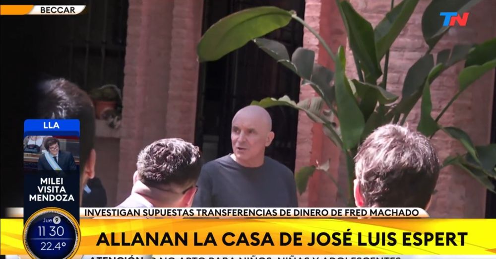El allanamiento en la casa de José Luis Espert.&nbsp;