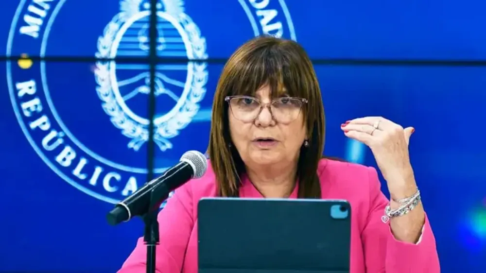 La ministra de Seguridad, Patricia Bullrich.