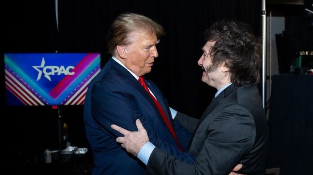 Donald Trump con Javier Milei.
