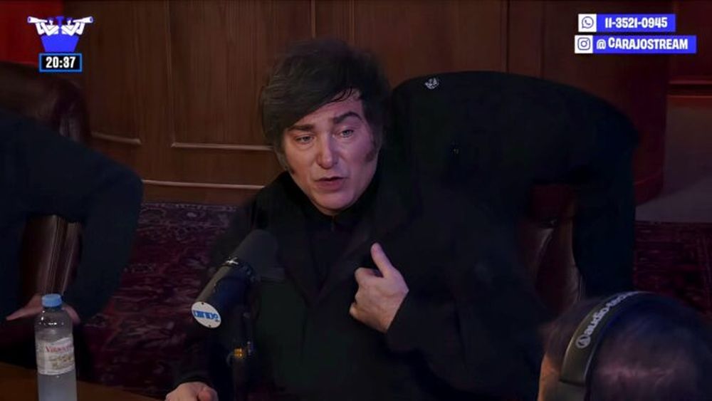 Javier Milei en el streaming Carajo. (Captura de video)