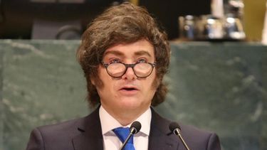 El presidente Javier Milei en la ONU.&nbsp;