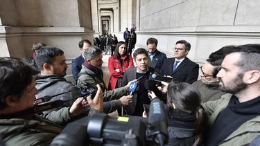 Kicillof, a la salida de la audiencia en al Corte Suprema. Kicillof, a la salida de la audiencia en al Corte Suprema.