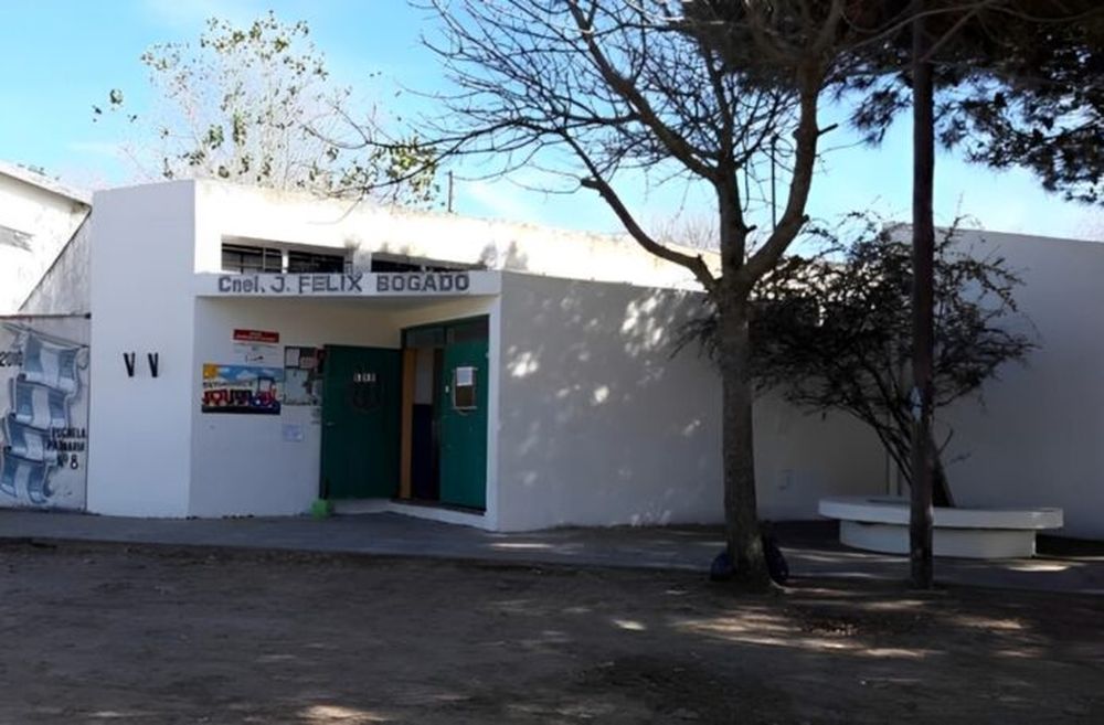 El perro atacó al chico en la escuela primaria Nº 8 de Mar de Ajó. (Entrelíneas.info)