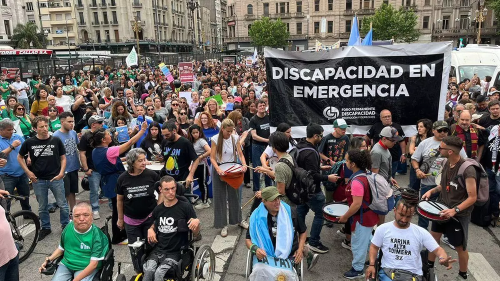 La marcha por la emergencia en Discapacidad.&nbsp;