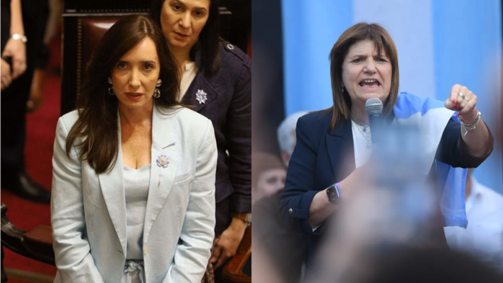 La vicepresidenta Victoria Villarruel y la ministra Patricia Bullrich. - DIB -