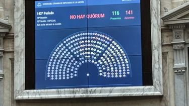 Sin quórum en la Cámara de Diputados. (X @FerIglesias)