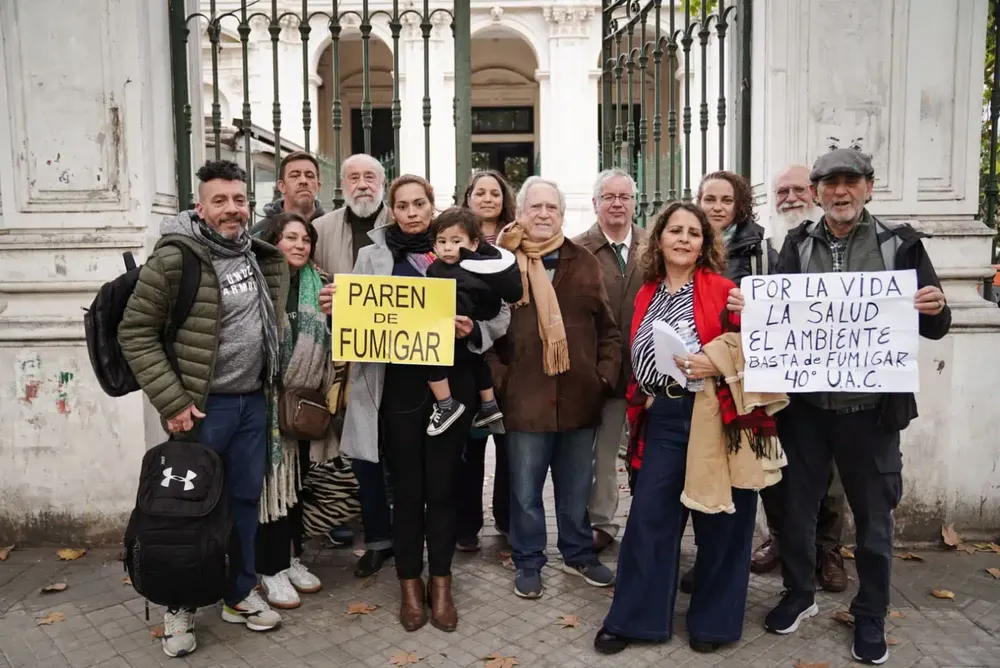 Los querellantes en la causa por la fumigación.&nbsp;
